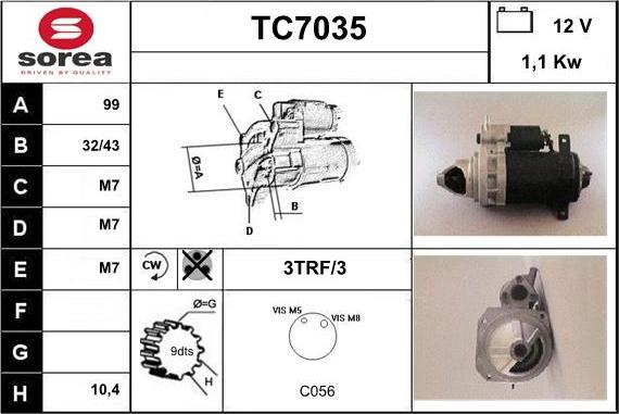 Sera TC7035 - Starter autospares.lv