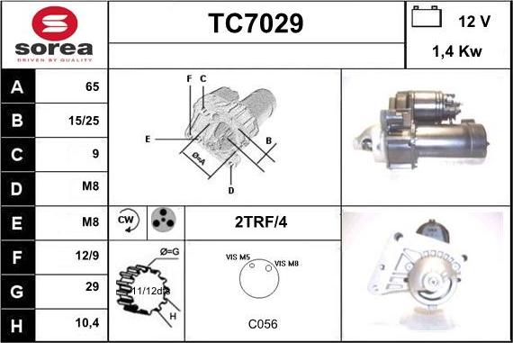 Sera TC7029 - Starter autospares.lv