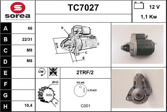 Sera TC7027 - Starter autospares.lv