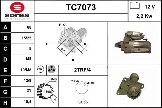 Sera TC7073 - Starter autospares.lv