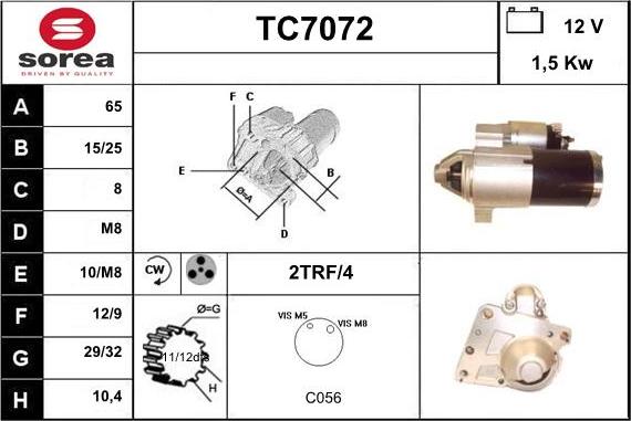 Sera TC7072 - Starter autospares.lv