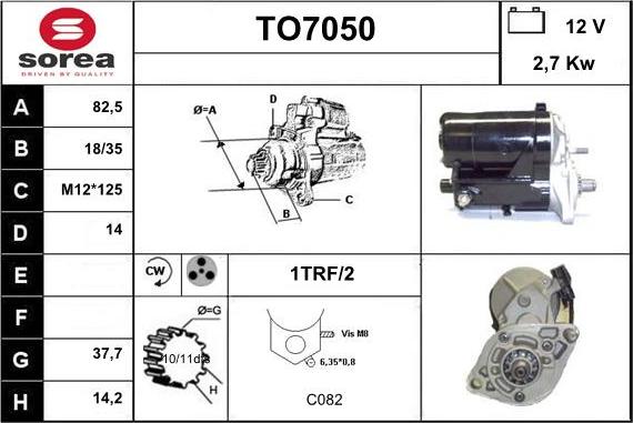 Sera TO7050 - Starter autospares.lv