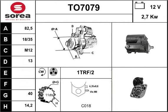 Sera TO7079 - Starter autospares.lv