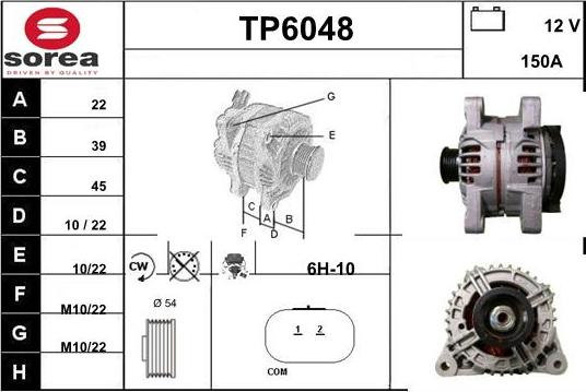 Sera TP6048 - Alternator autospares.lv