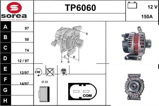 Sera TP6060 - Alternator autospares.lv