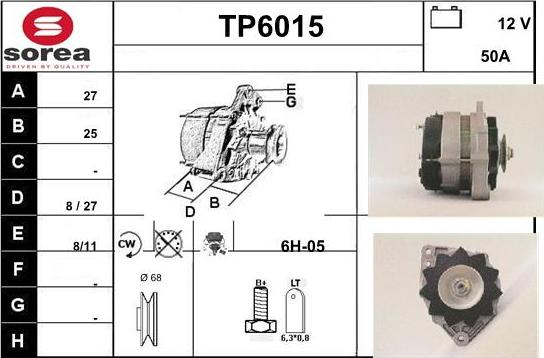 Sera TP6015 - Alternator autospares.lv