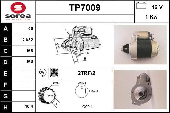 Sera TP7009 - Starter autospares.lv