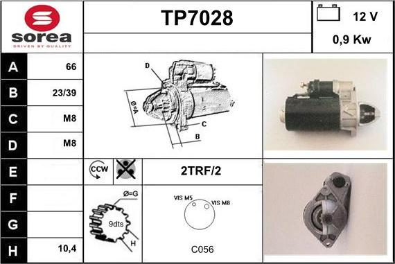 Sera TP7028 - Starter autospares.lv