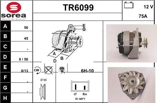 Sera TR6099 - Alternator autospares.lv