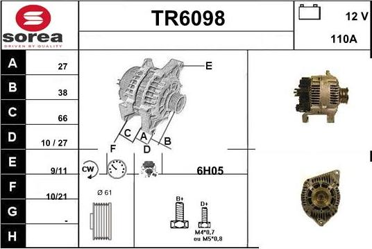 Sera TR6098 - Alternator autospares.lv