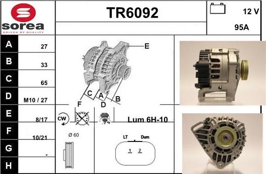 Sera TR6092 - Alternator autospares.lv