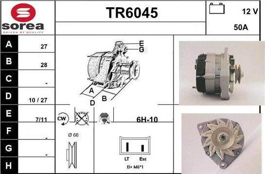 Sera TR6045 - Alternator autospares.lv