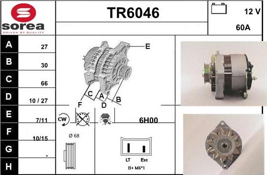 Sera TR6046 - Alternator autospares.lv