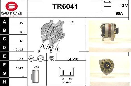 Sera TR6041 - Alternator autospares.lv