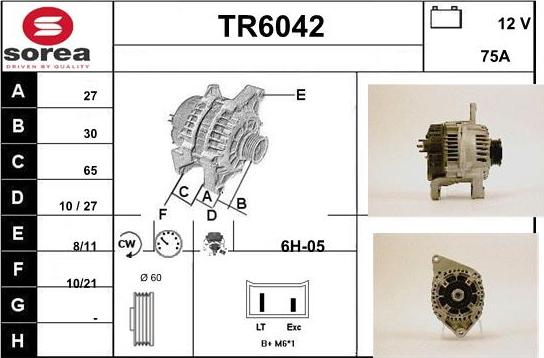 Sera TR6042 - Alternator autospares.lv