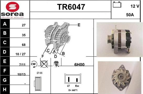 Sera TR6047 - Alternator autospares.lv