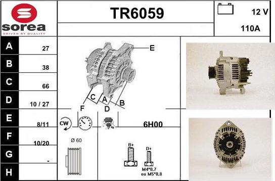 Sera TR6059 - Alternator autospares.lv