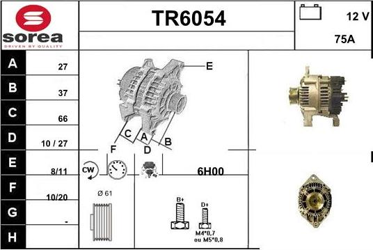 Sera TR6054 - Alternator autospares.lv