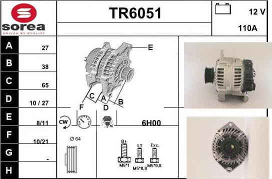 Sera TR6051 - Alternator autospares.lv