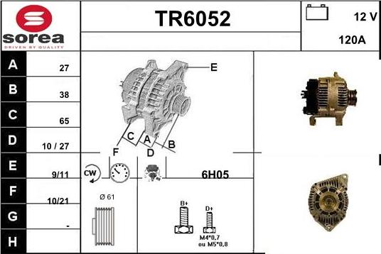 Sera TR6052 - Alternator autospares.lv