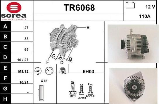 Sera TR6068 - Alternator autospares.lv