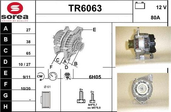 Sera TR6063 - Alternator autospares.lv