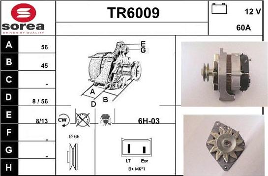 Sera TR6009 - Alternator autospares.lv