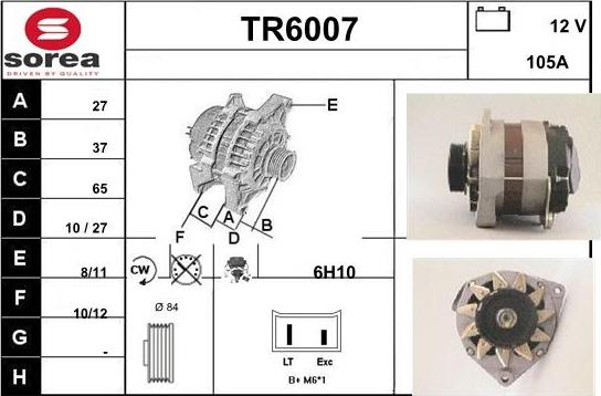 Sera TR6007 - Alternator autospares.lv