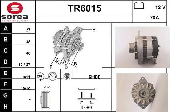 Sera TR6015 - Alternator autospares.lv