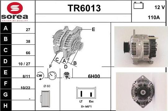 Sera TR6013 - Alternator autospares.lv