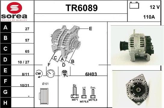 Sera TR6089 - Alternator autospares.lv