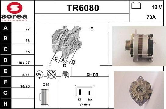 Sera TR6080 - Alternator autospares.lv