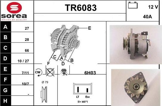 Sera TR6083 - Alternator autospares.lv