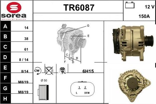 Sera TR6087 - Alternator autospares.lv