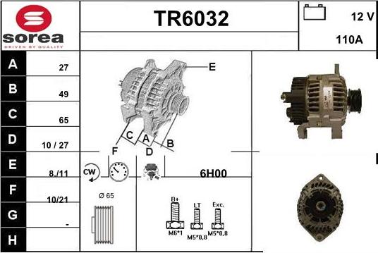 Sera TR6032 - Alternator autospares.lv