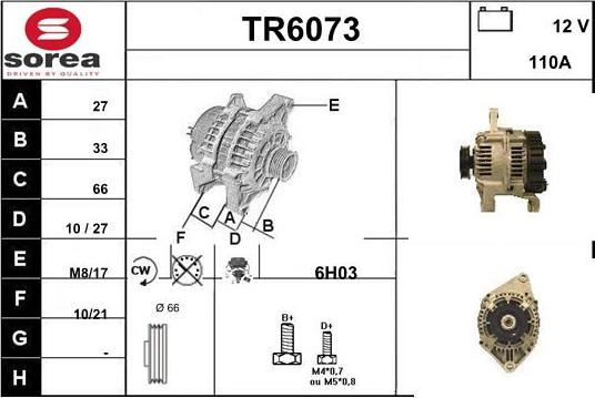 Sera TR6073 - Alternator autospares.lv