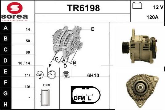 Sera TR6198 - Alternator autospares.lv