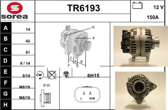 Sera TR6193 - Alternator autospares.lv