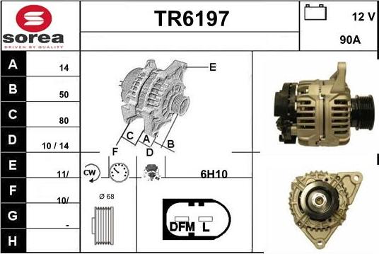 Sera TR6197 - Alternator autospares.lv