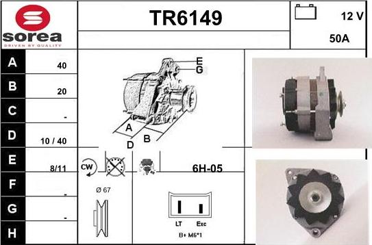 Sera TR6149 - Alternator autospares.lv