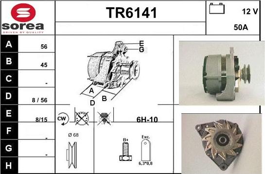 Sera TR6141 - Alternator autospares.lv