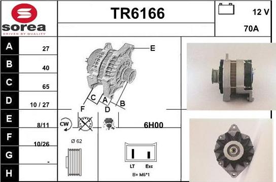 Sera TR6166 - Alternator autospares.lv