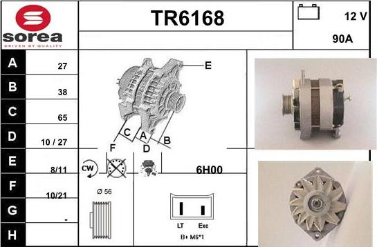 Sera TR6168 - Alternator autospares.lv