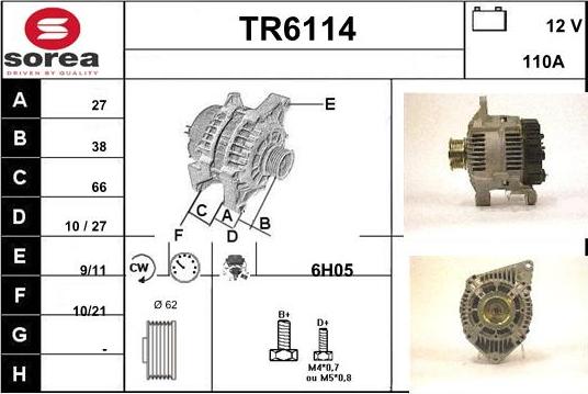 Sera TR6114 - Alternator autospares.lv