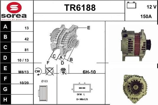 Sera TR6188 - Alternator autospares.lv