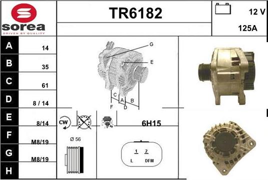 Sera TR6182 - Alternator autospares.lv