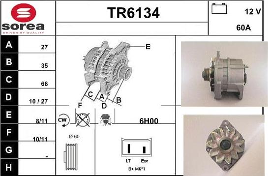 Sera TR6134 - Alternator autospares.lv