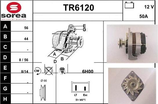 Sera TR6120 - Alternator autospares.lv