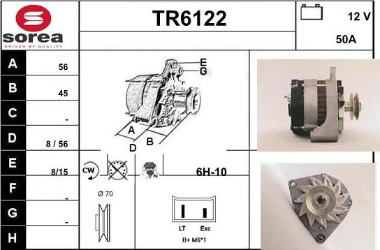 Sera TR6122 - Alternator autospares.lv