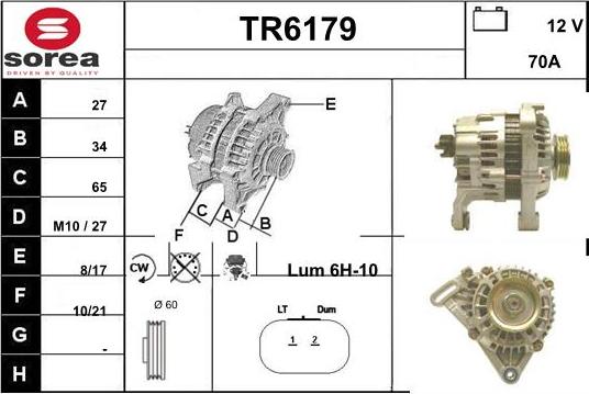 Sera TR6179 - Alternator autospares.lv